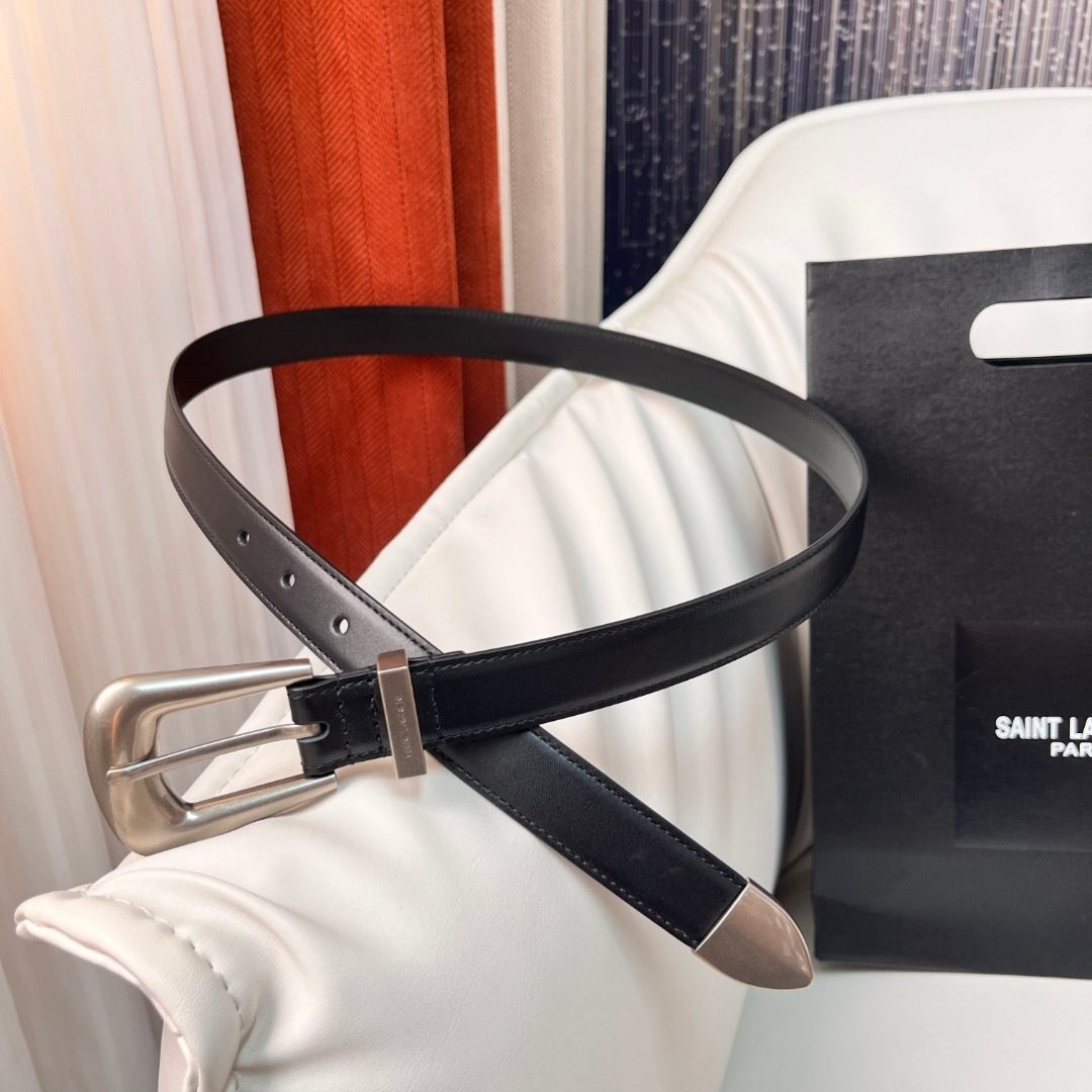 Saint Laurent Paris Leather Belt