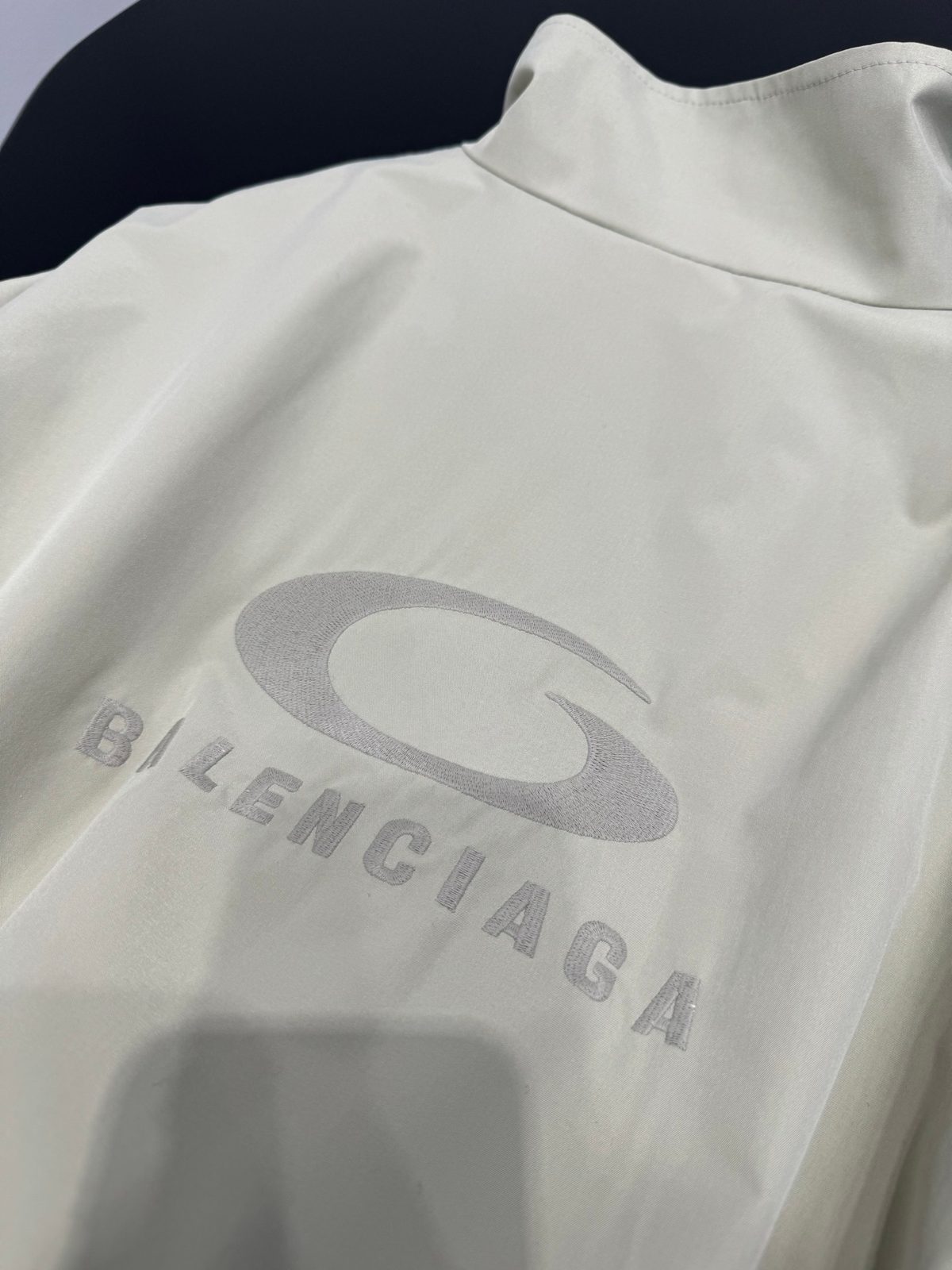 Balenciaga Logo Cropped Windbreaker Jacket