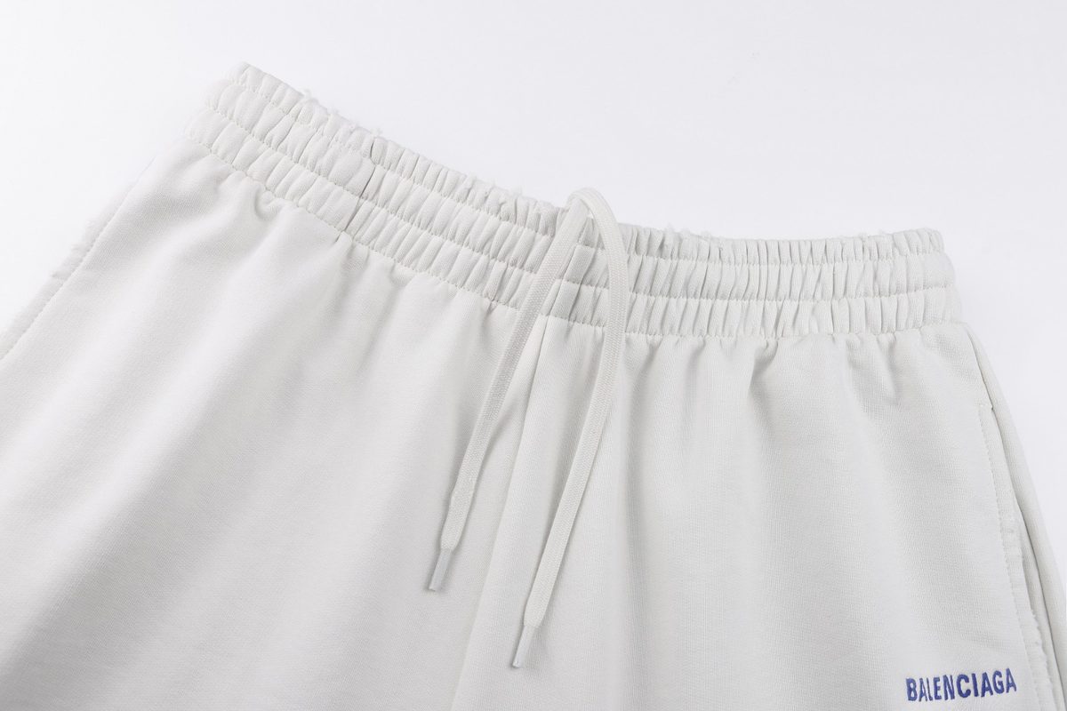 Balenciaga Back Logo Embroidered Shorts