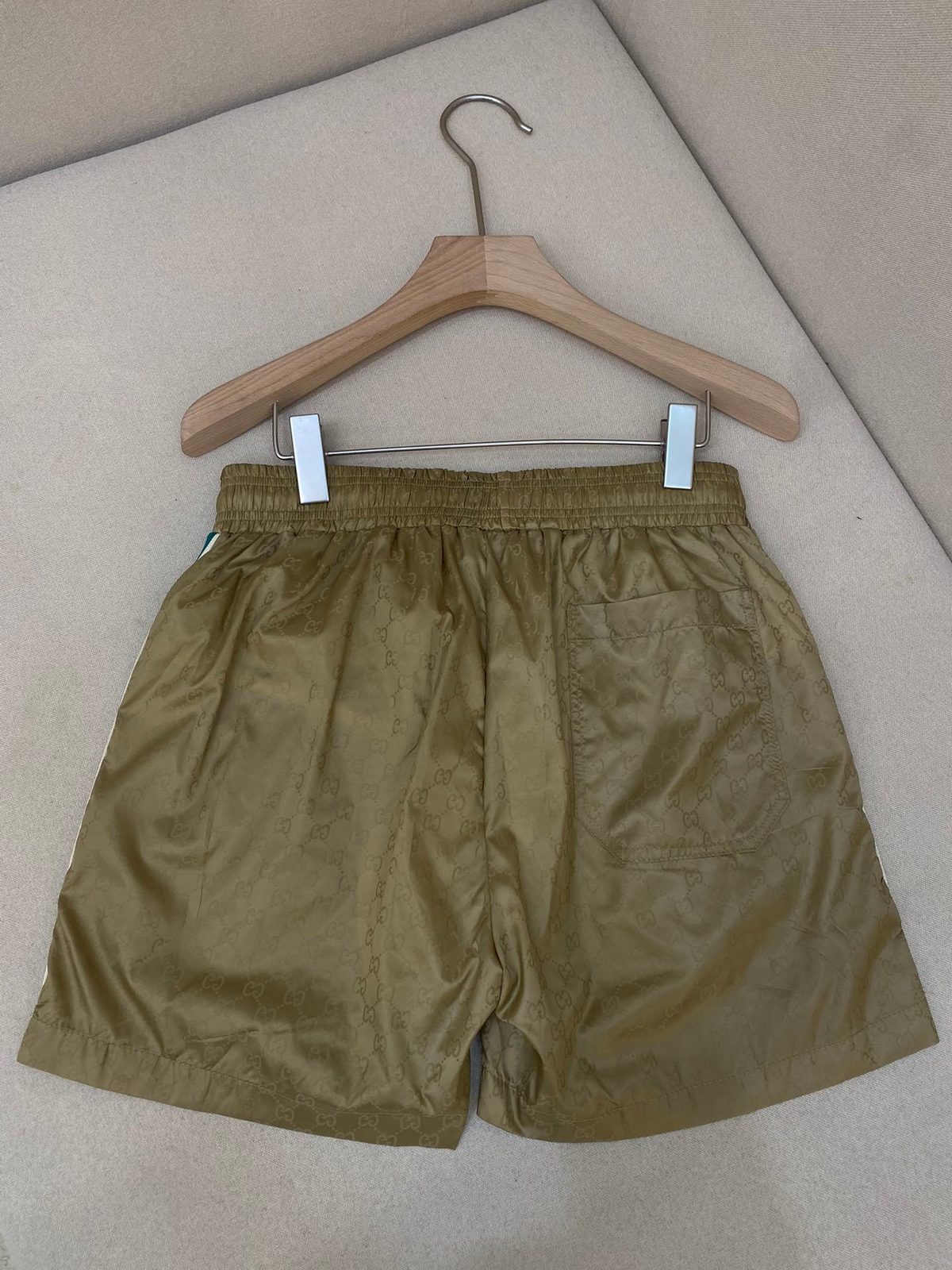 Gucci GG Monogram Nylon Shorts Beige
