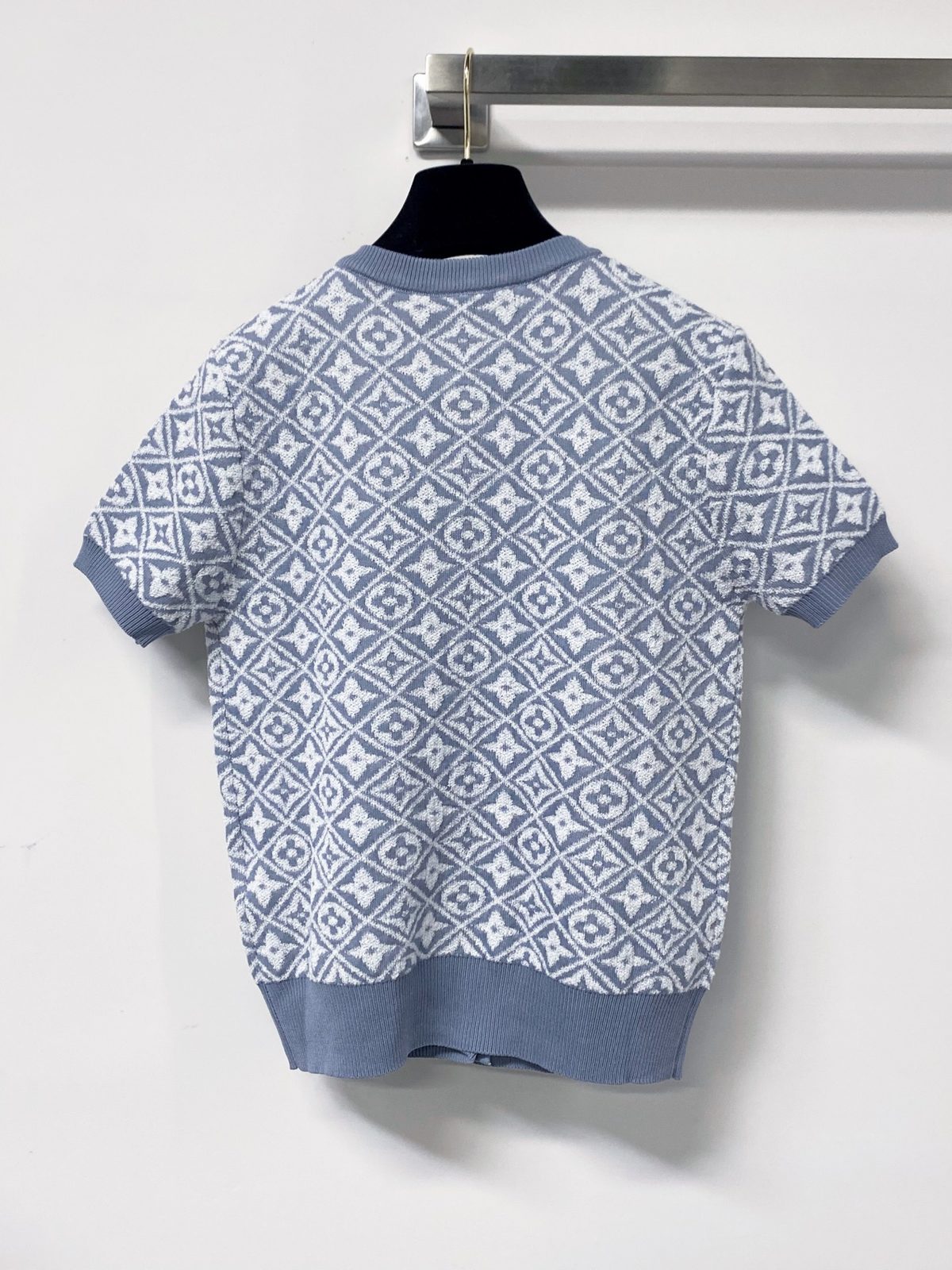 Men's Geometric Jacquard Knit T-Shirt