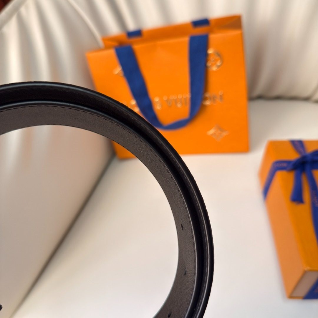 Louis Vuitton Monogram Leather Belt Orange