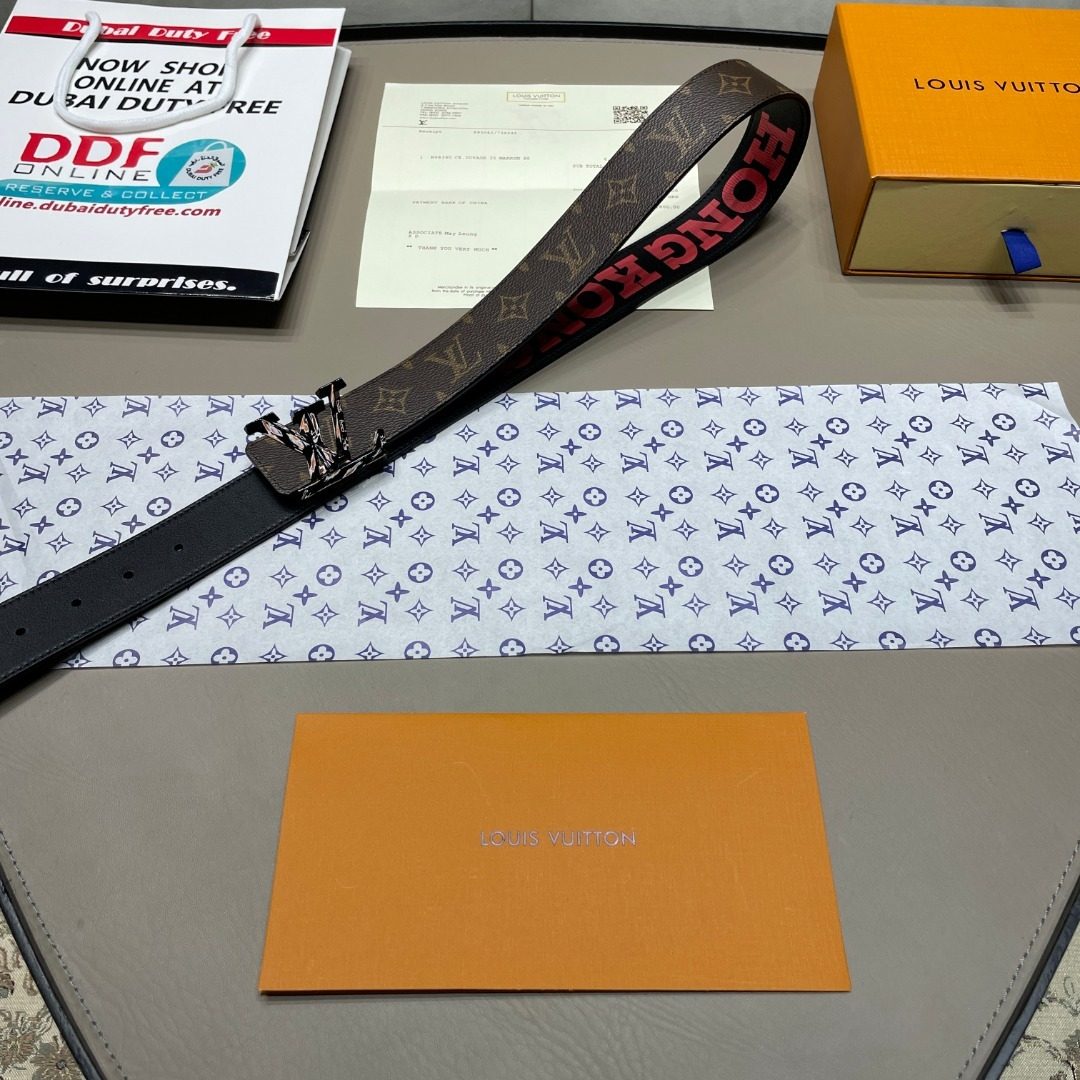Louis Vuitton Monogram Canvas Leather Belt