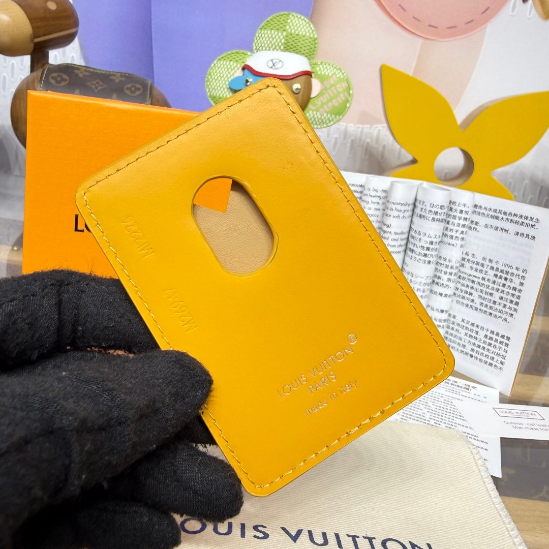 Louis Vuitton Damier Azur Card Holder Yellow