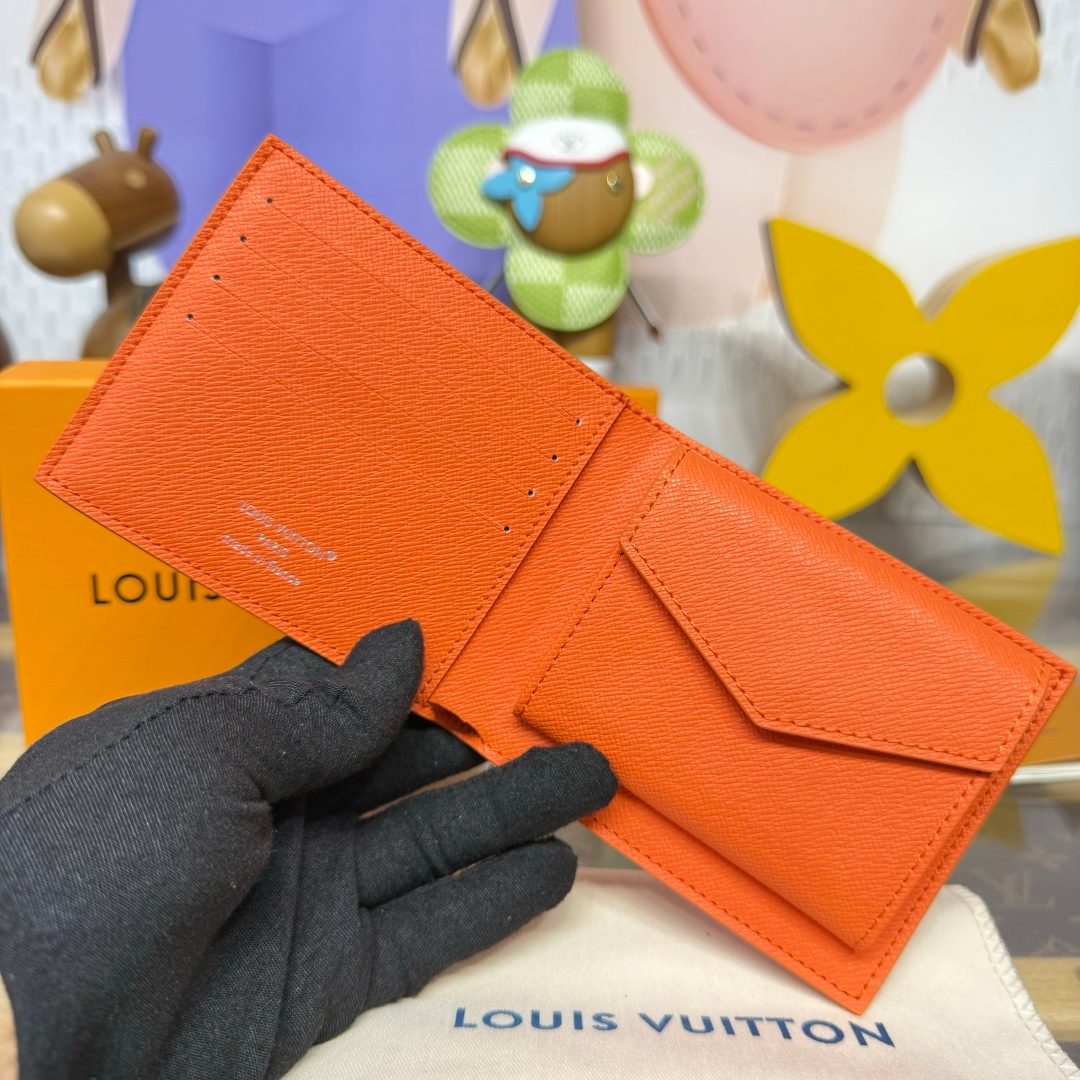 Louis Vuitton Epi Leather Wallet Orange