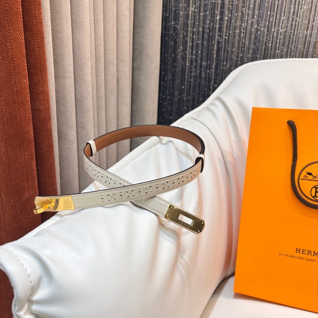 Hermès Perforated Leather Belt