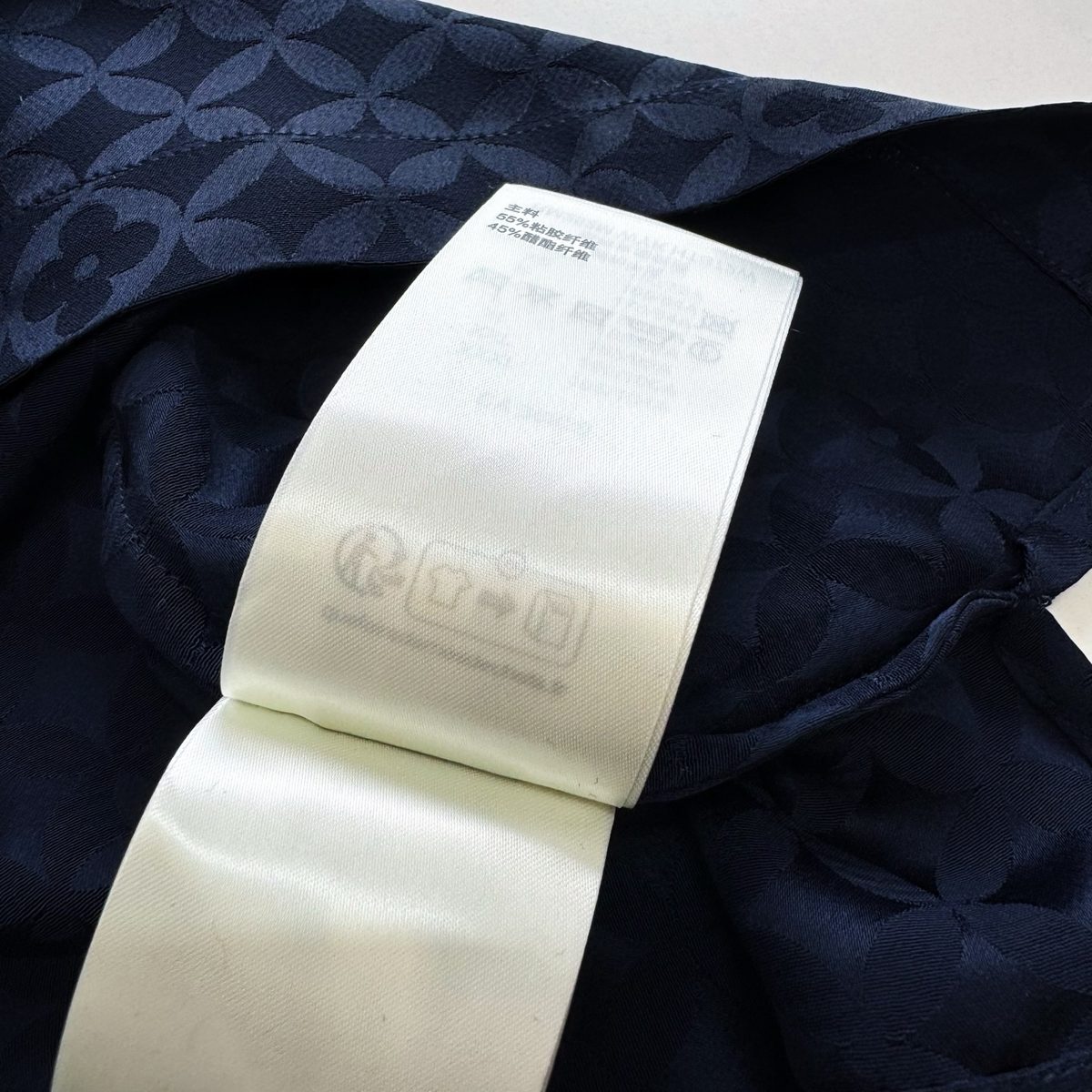 Luxury Navy Quilted Jacket with Care Label