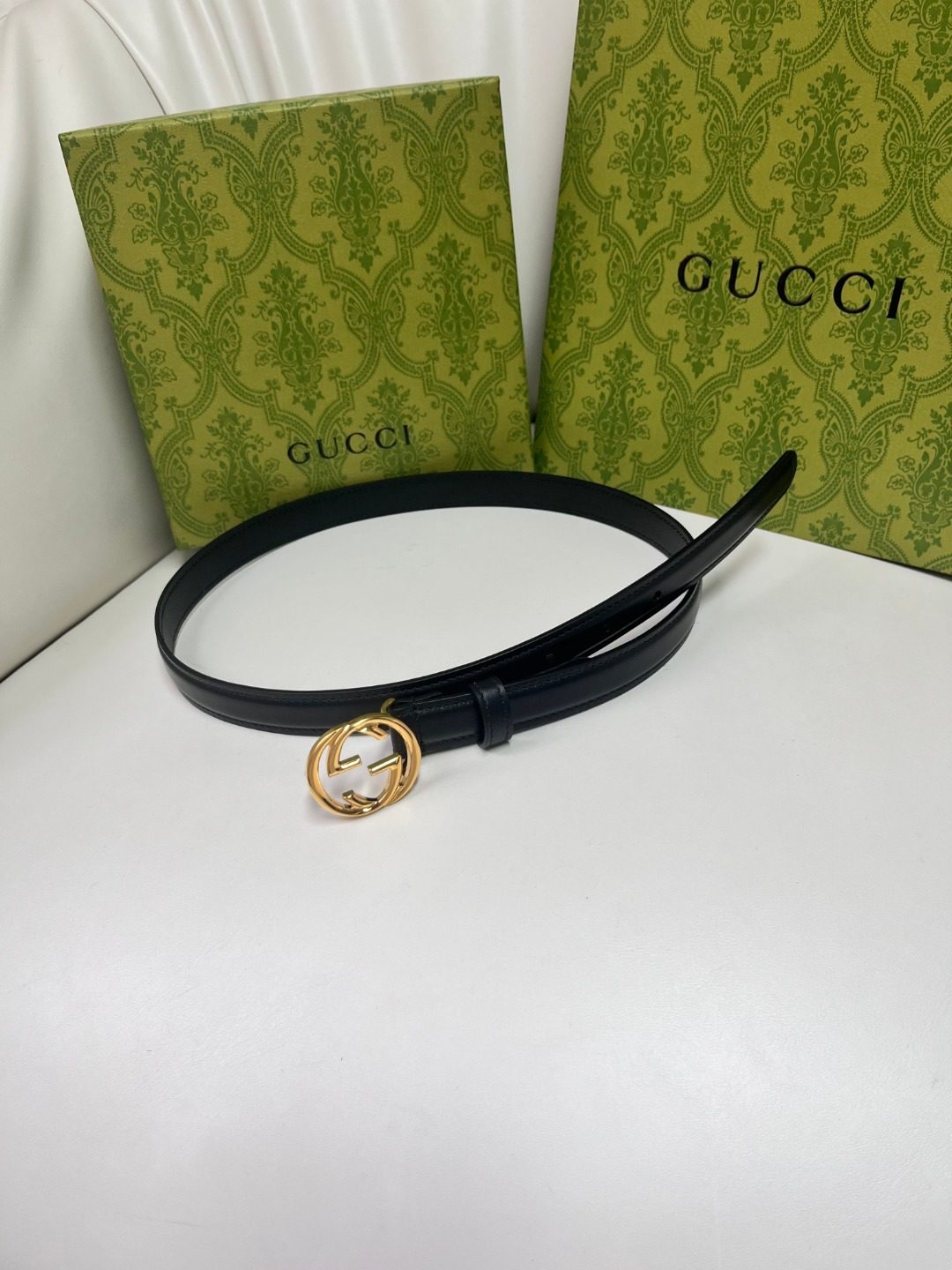 Gucci GG Marmont Leather Belt Black