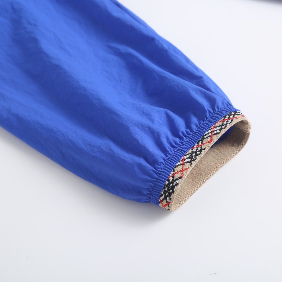 Burberry Check Windbreaker Hooded Jacket