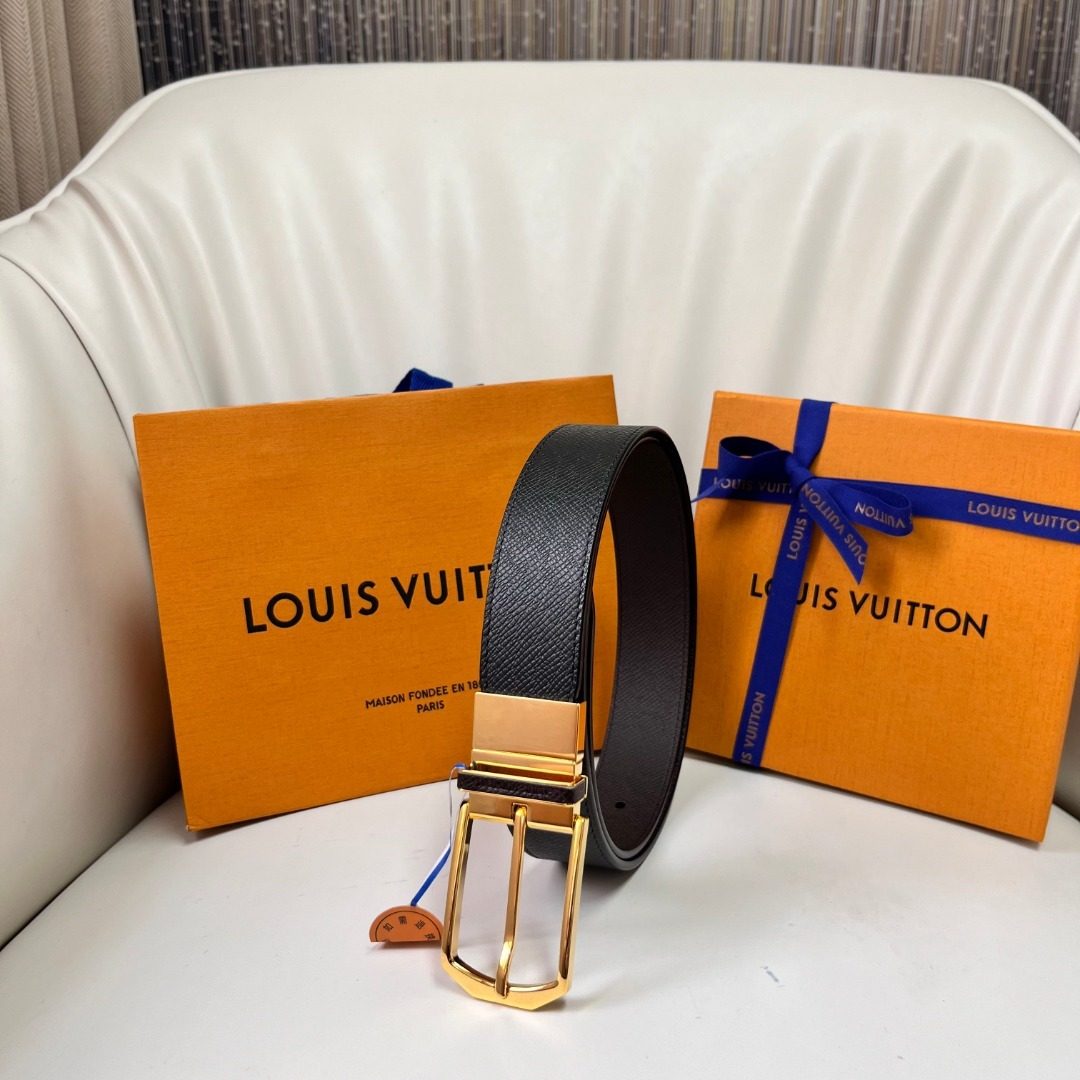 Louis Vuitton Damier Graphite Leather Belt