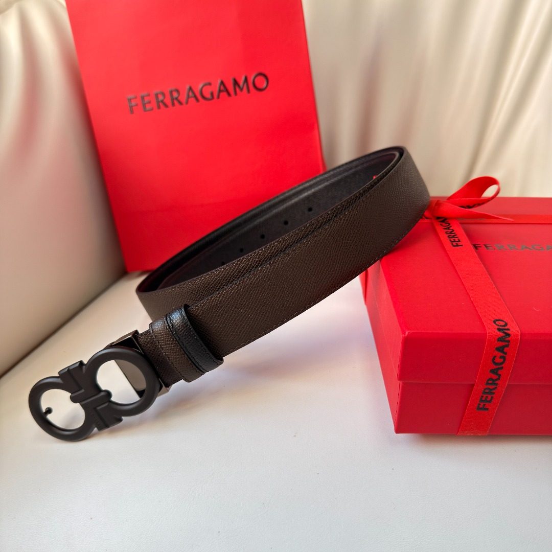 Ferragamo Gancini Leather Belt
