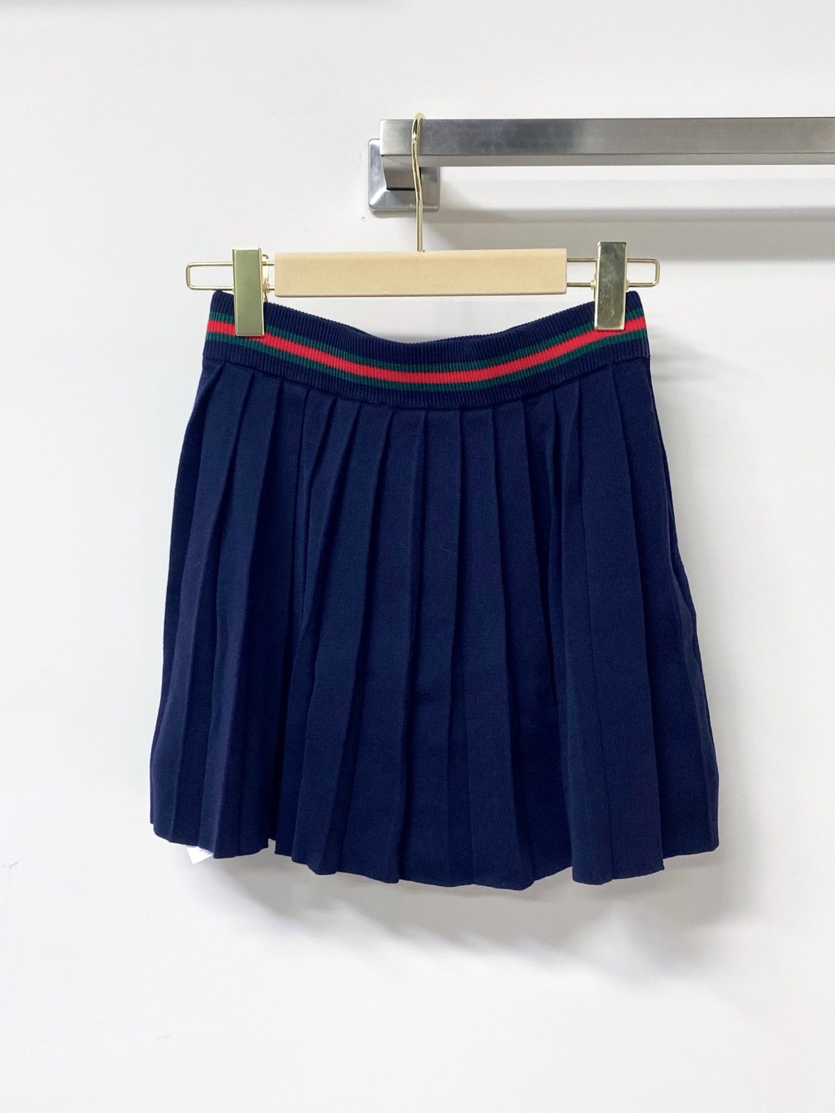 Gucci Web Stripe Polo Shirt and Pleated Skirt Set