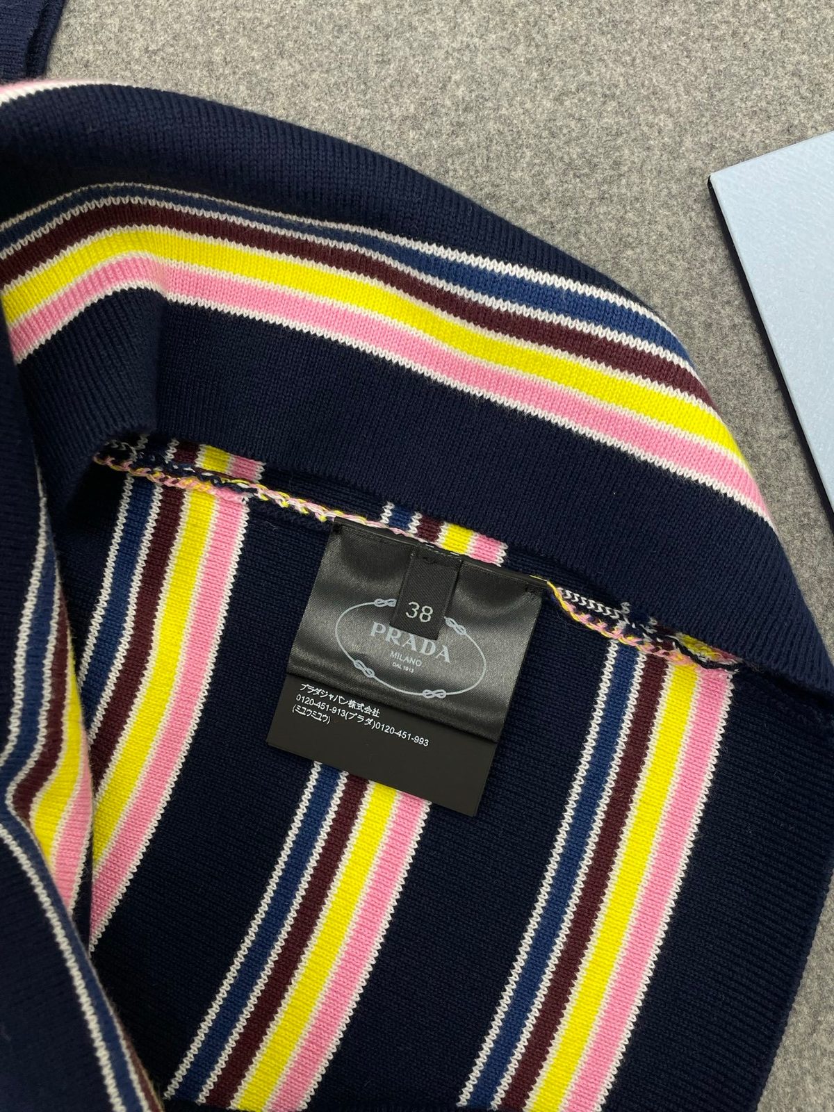Prada Striped Crewneck Knit Sweater