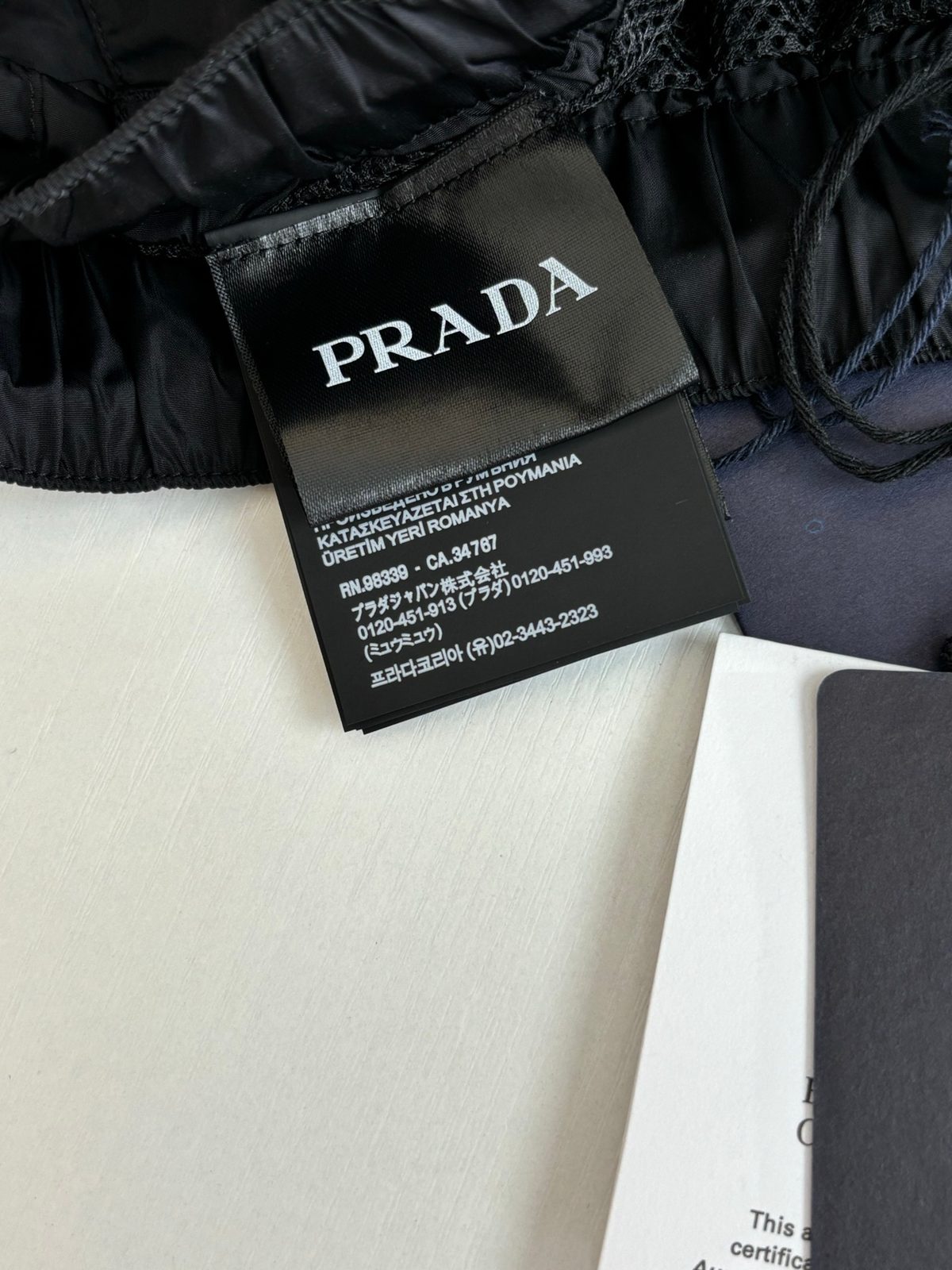 Prada Nylon Cargo Shorts Black