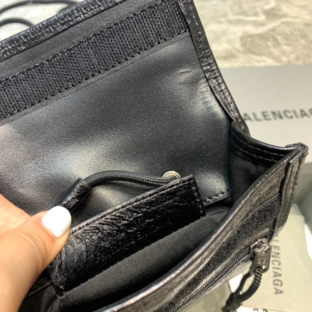 Balenciaga Black Canvas Crossbody Bag