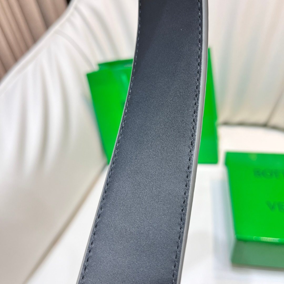 Black Leather Belt with Metal Eyelets