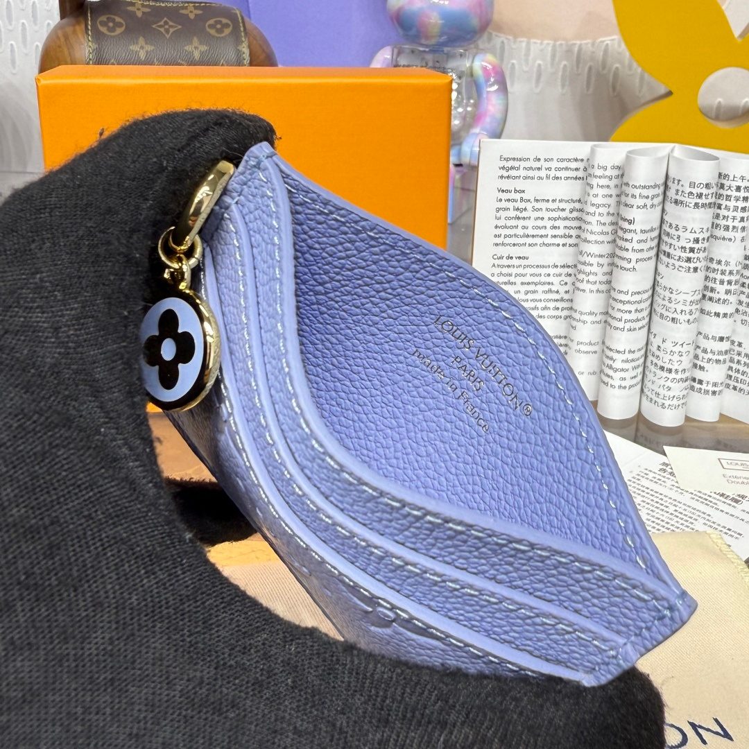 Louis Vuitton Periwinkle Leather Wallet with Chain