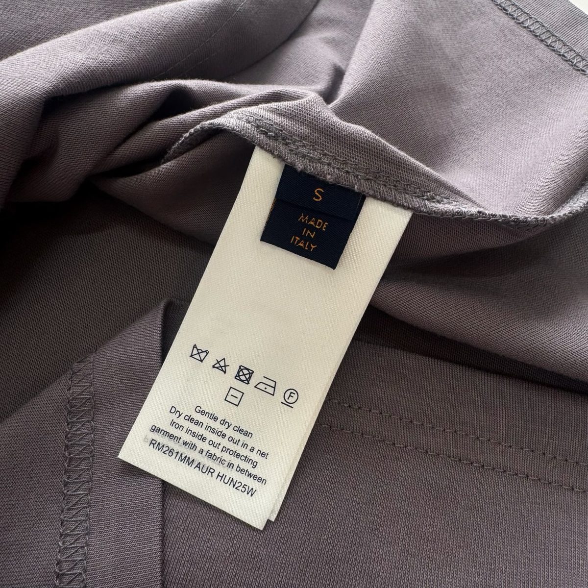Map Print Crewneck T-Shirt Gray