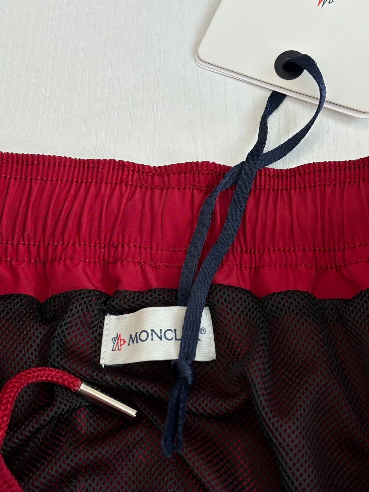 Moncler Nylon Swim Shorts Red