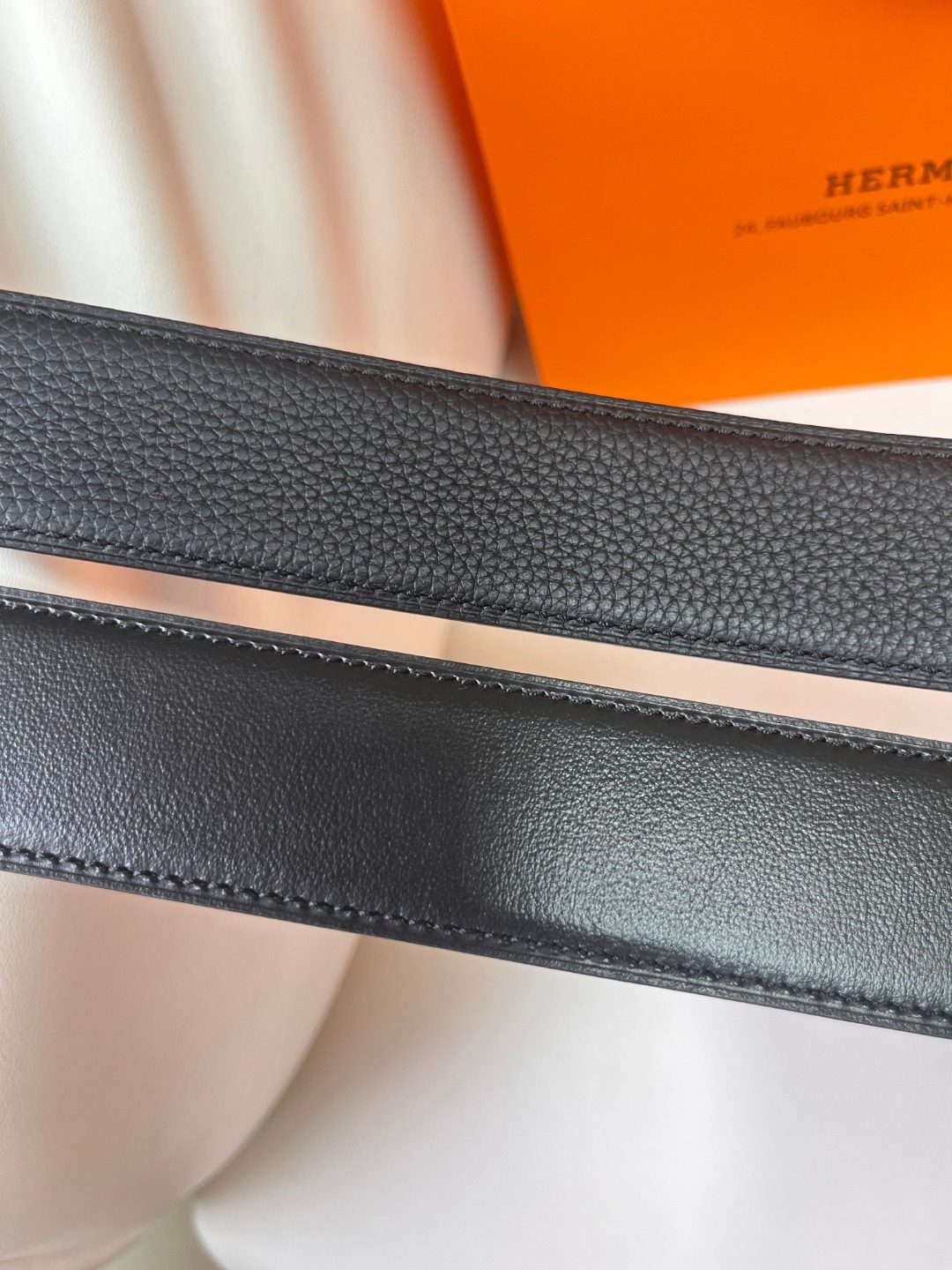 Hermès Reversible Leather Belt with H Buckle