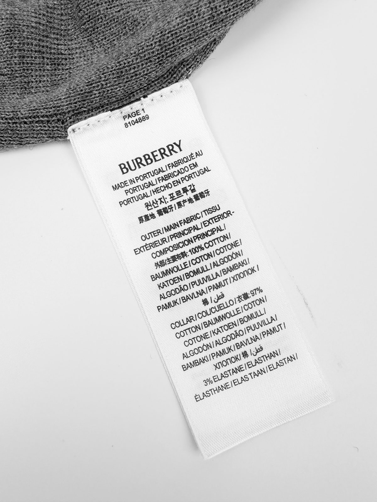 Burberry Embroidered Logo Crewneck T-Shirt