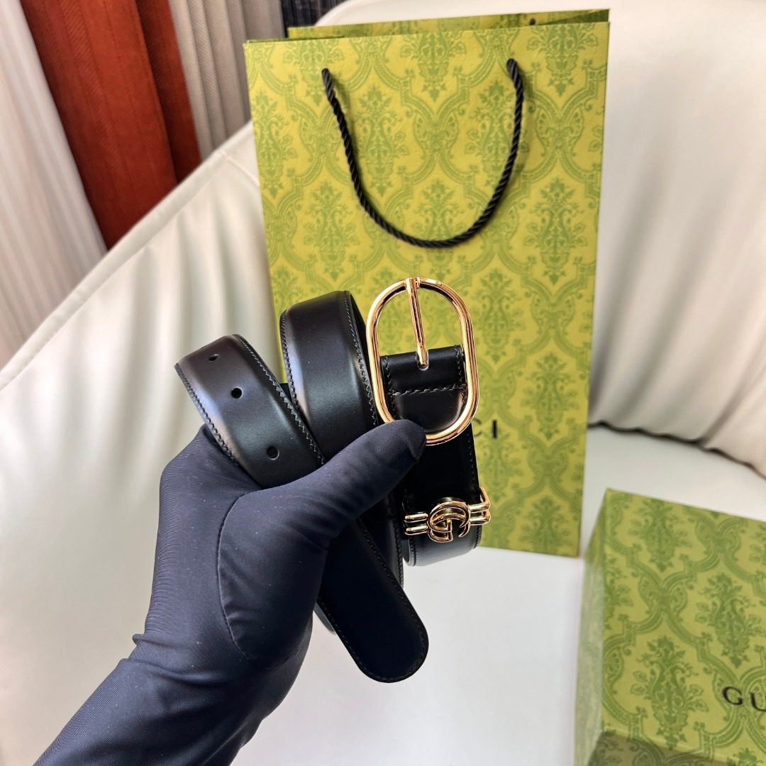Gucci GG Marmont Leather Belt Black