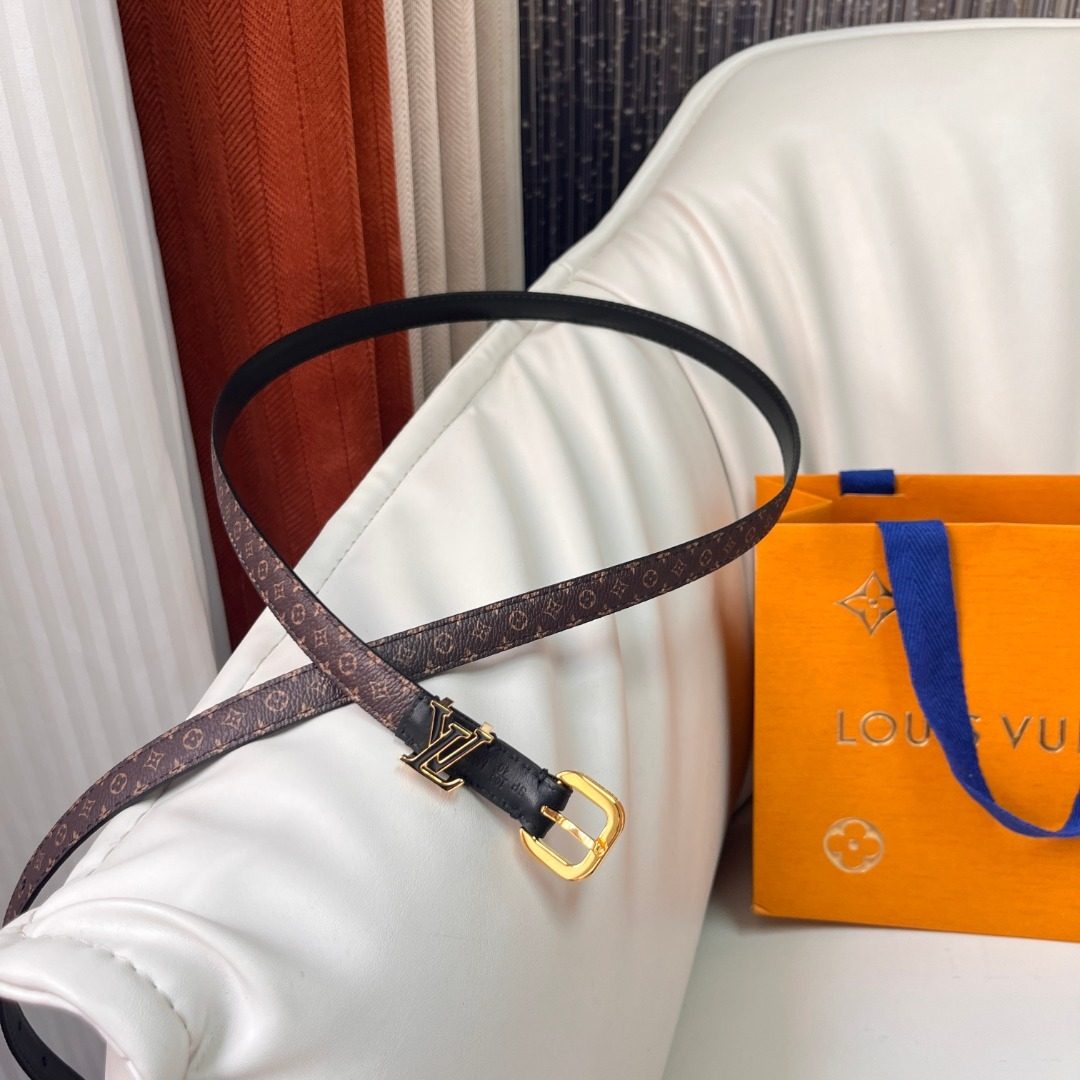 Louis Vuitton Monogram Canvas Leather Belt