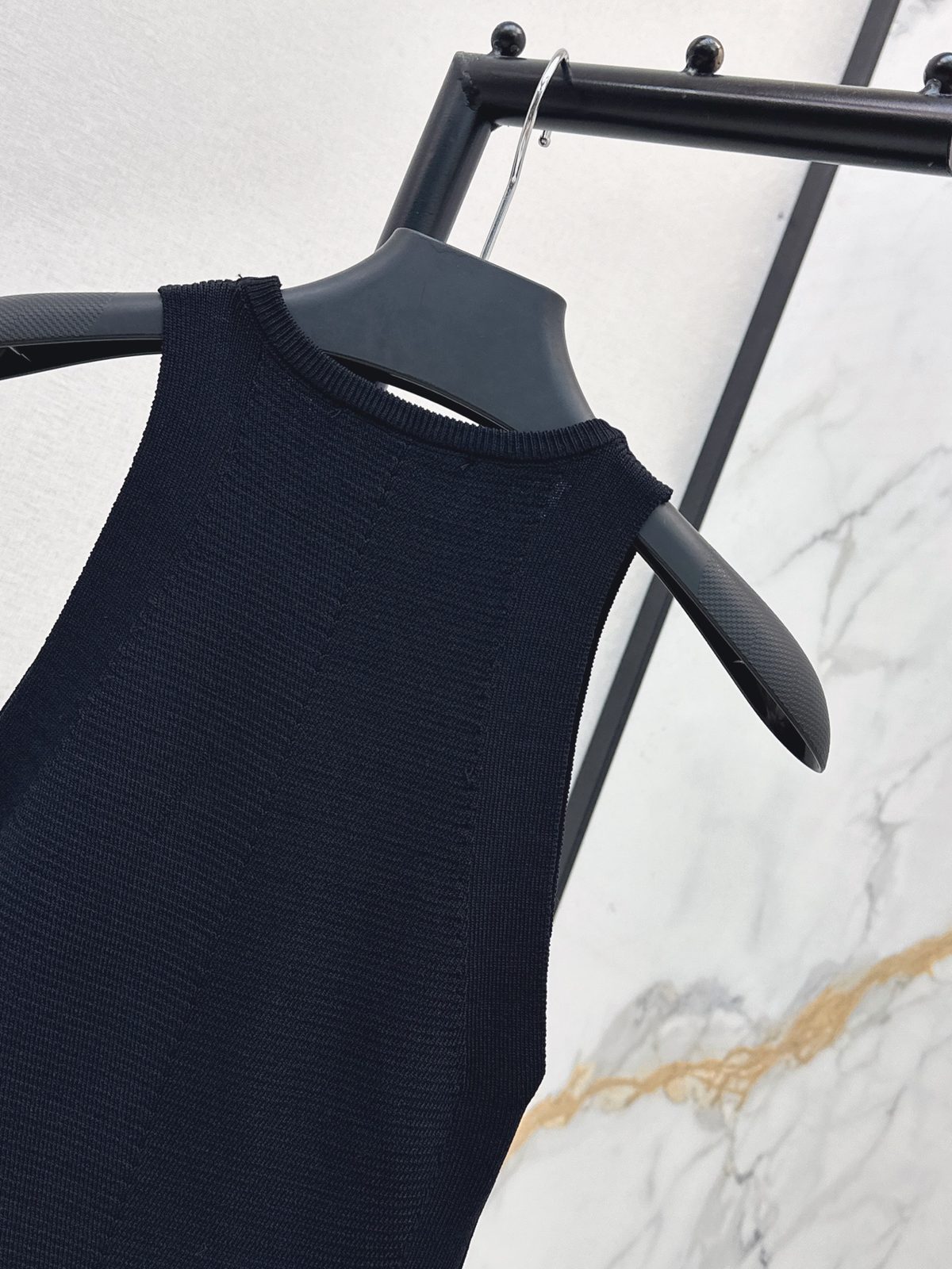 Prada Ribbed Knit Tank Top Black