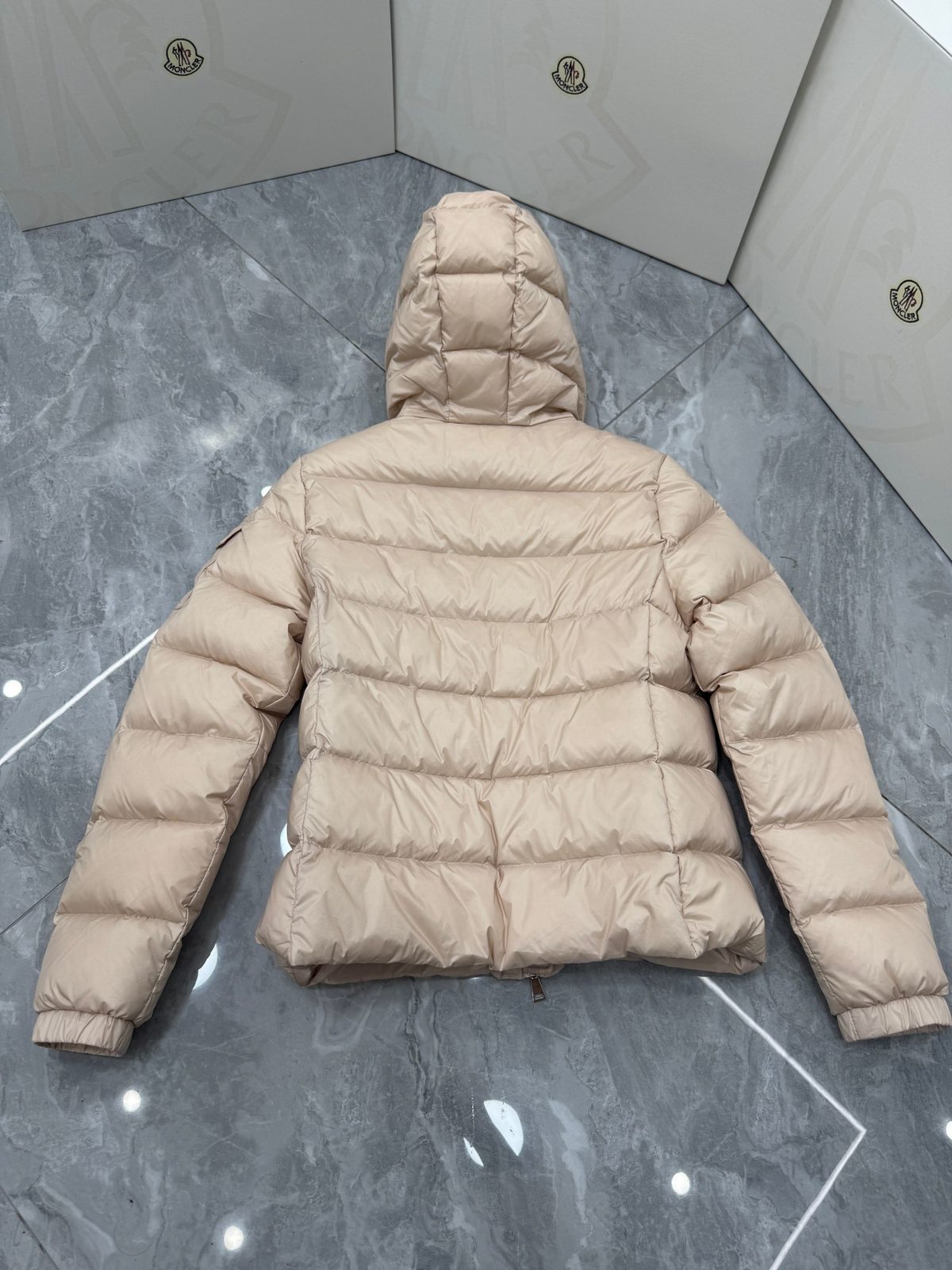 Moncler Beige Down Puffer Jacket
