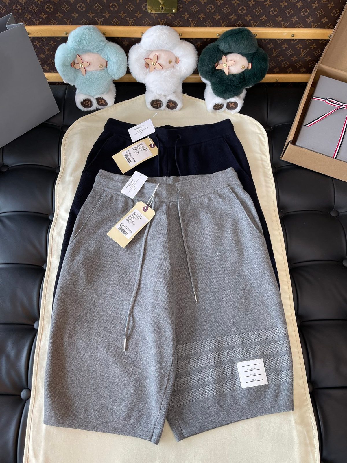 Thom Browne Striped Navy Shorts