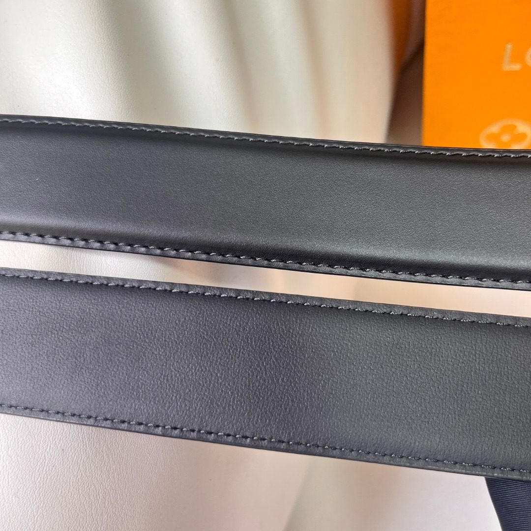Louis Vuitton Monogram Black Leather Belt