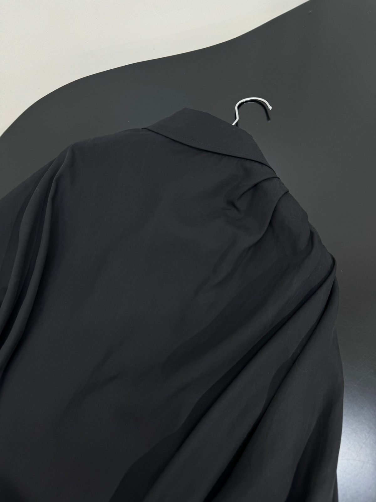 Black Oversized Button-Up Shirt