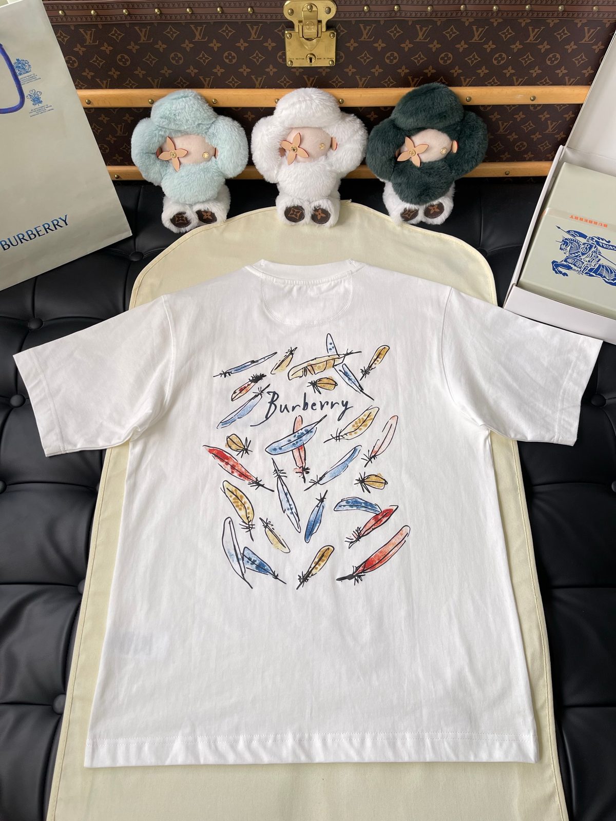 Burberry Feather Print Graphic T-Shirt
