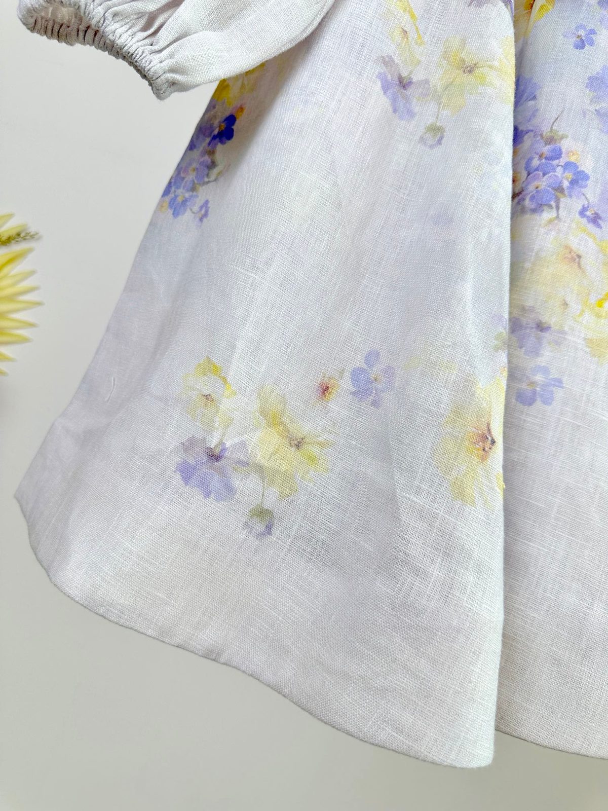 CRUSH Floral Linen Shirt Dress with Belt