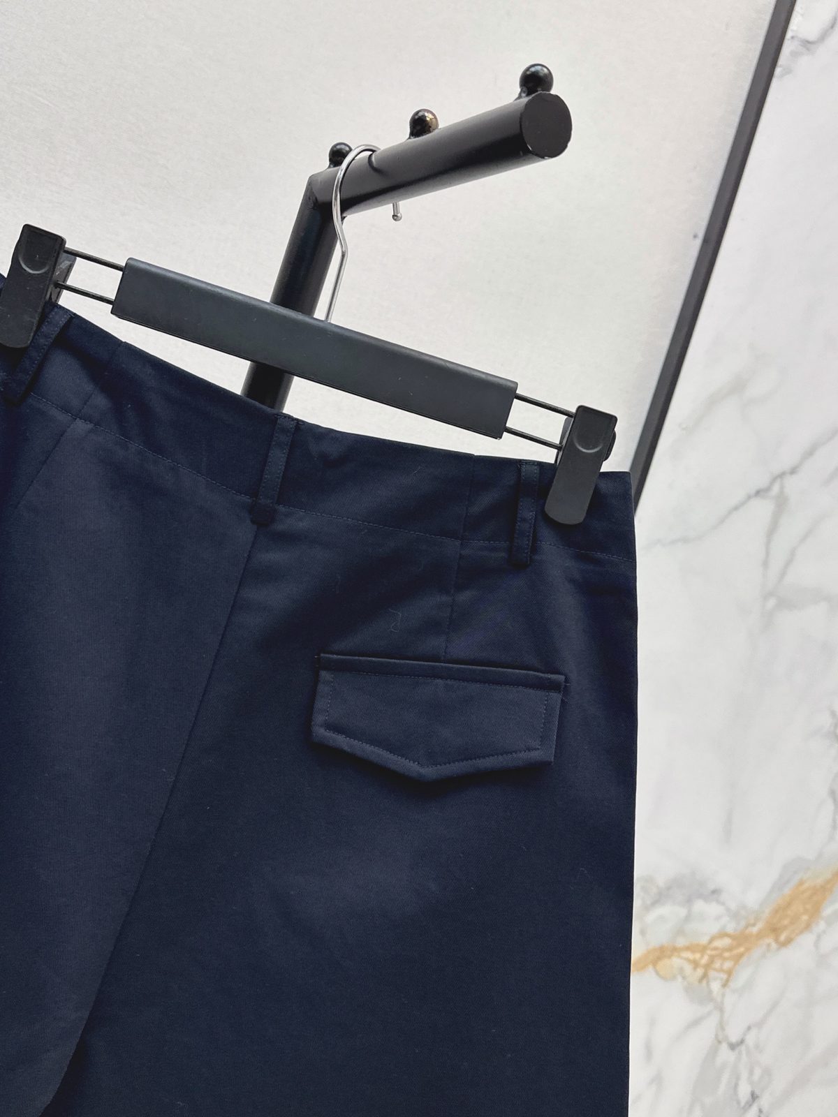 Prada Triangle Logo Shorts Navy