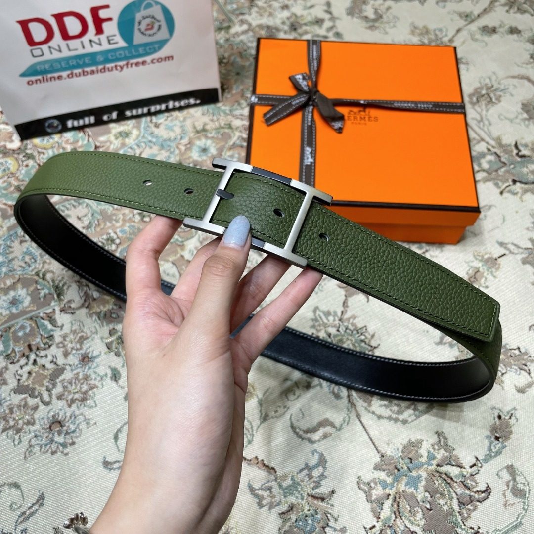 Hermès Leather Reversible Belt