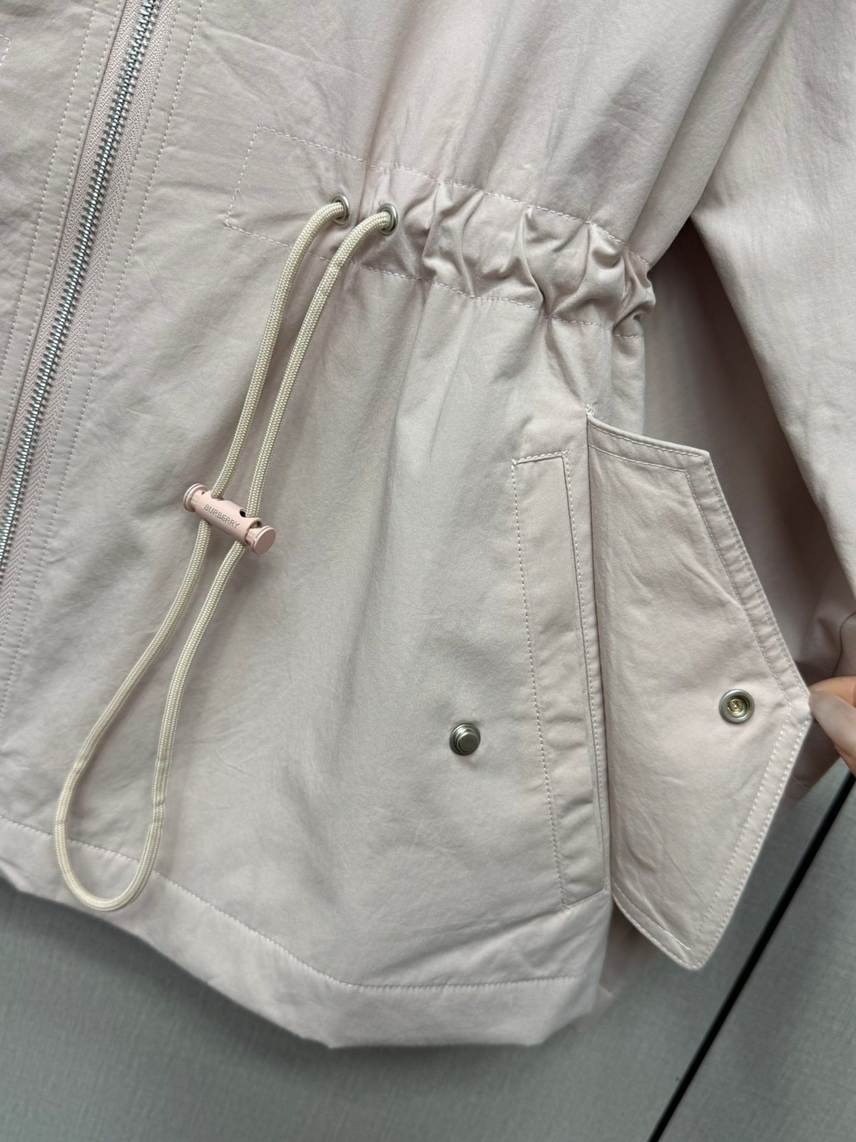 Burberry Hooded Cotton Windbreaker Jacket