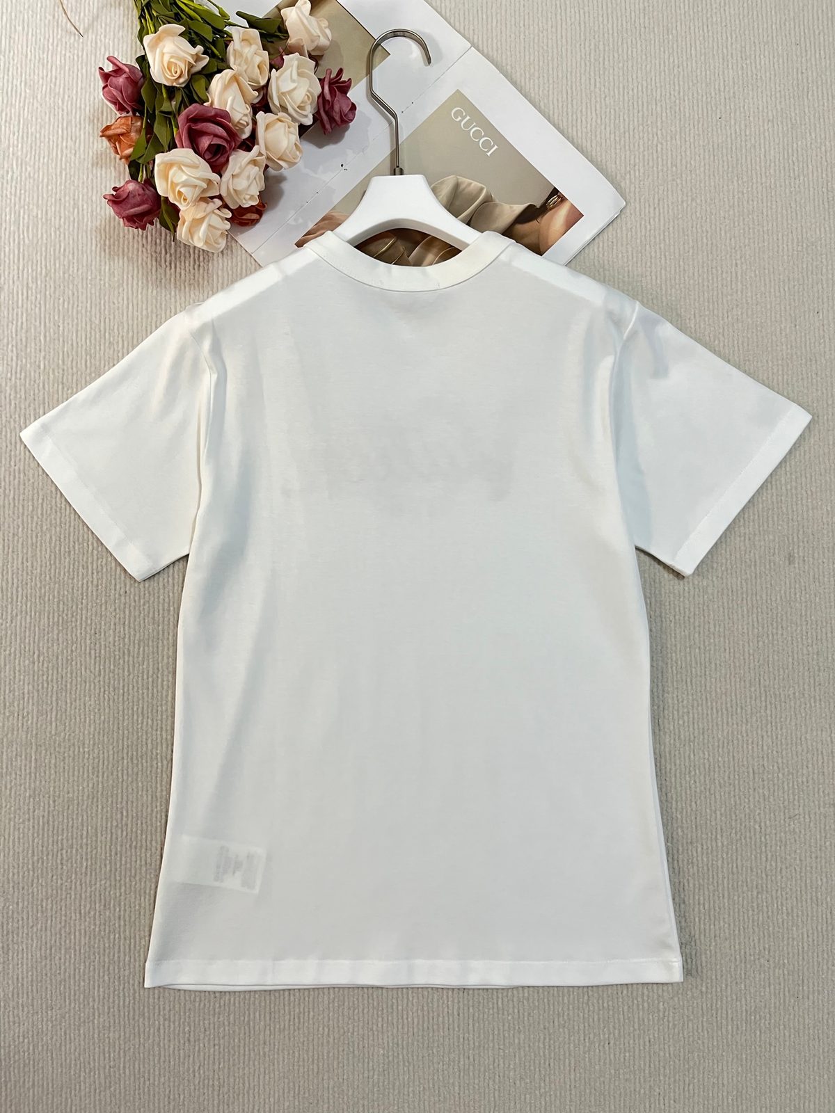 Louis Vuitton Red Embroidered White T-Shirt