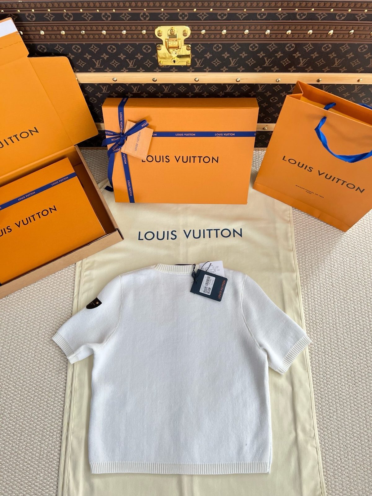 Louis Vuitton White Crewneck Sweater