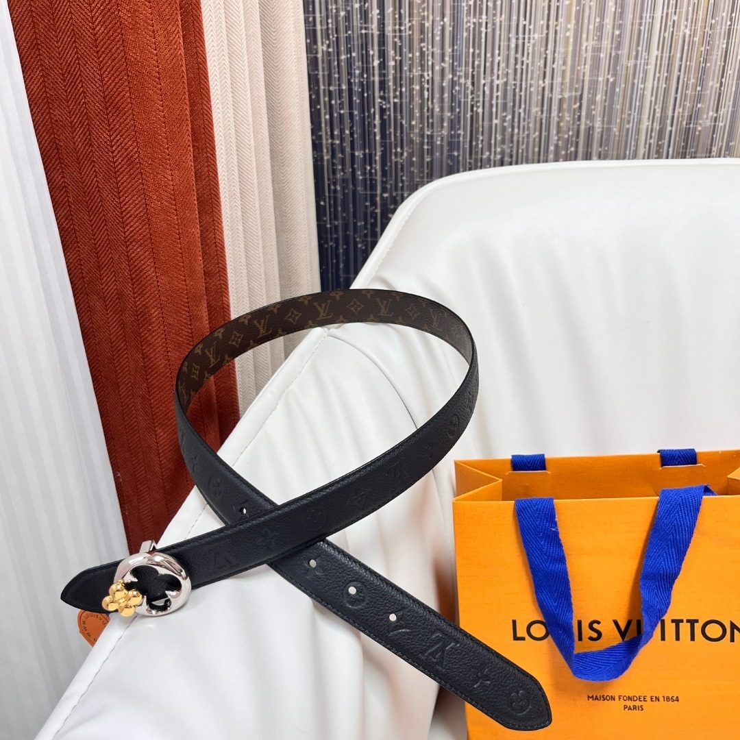 Louis Vuitton Monogram Canvas Leather Belt