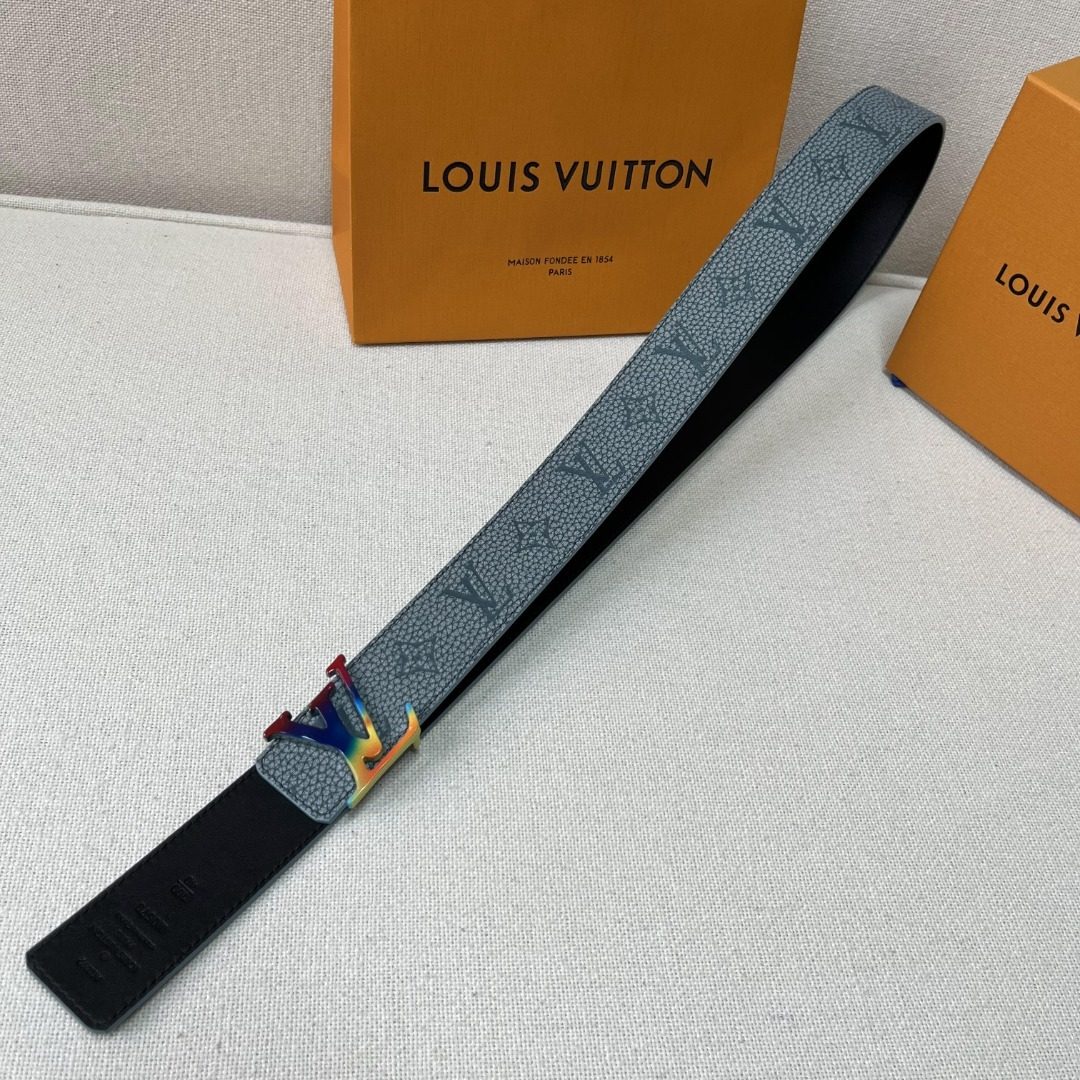 Louis Vuitton Monogram Canvas Belt with Colorful Buckle