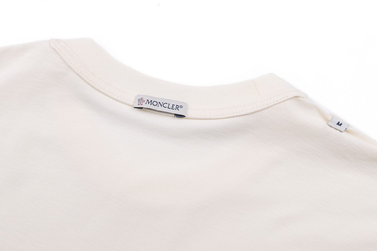Moncler Cream Crewneck T-Shirt