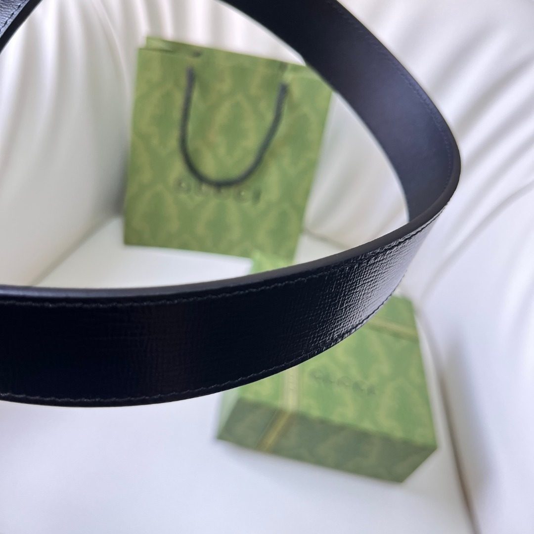 Gucci GG Monogram Leather Belt