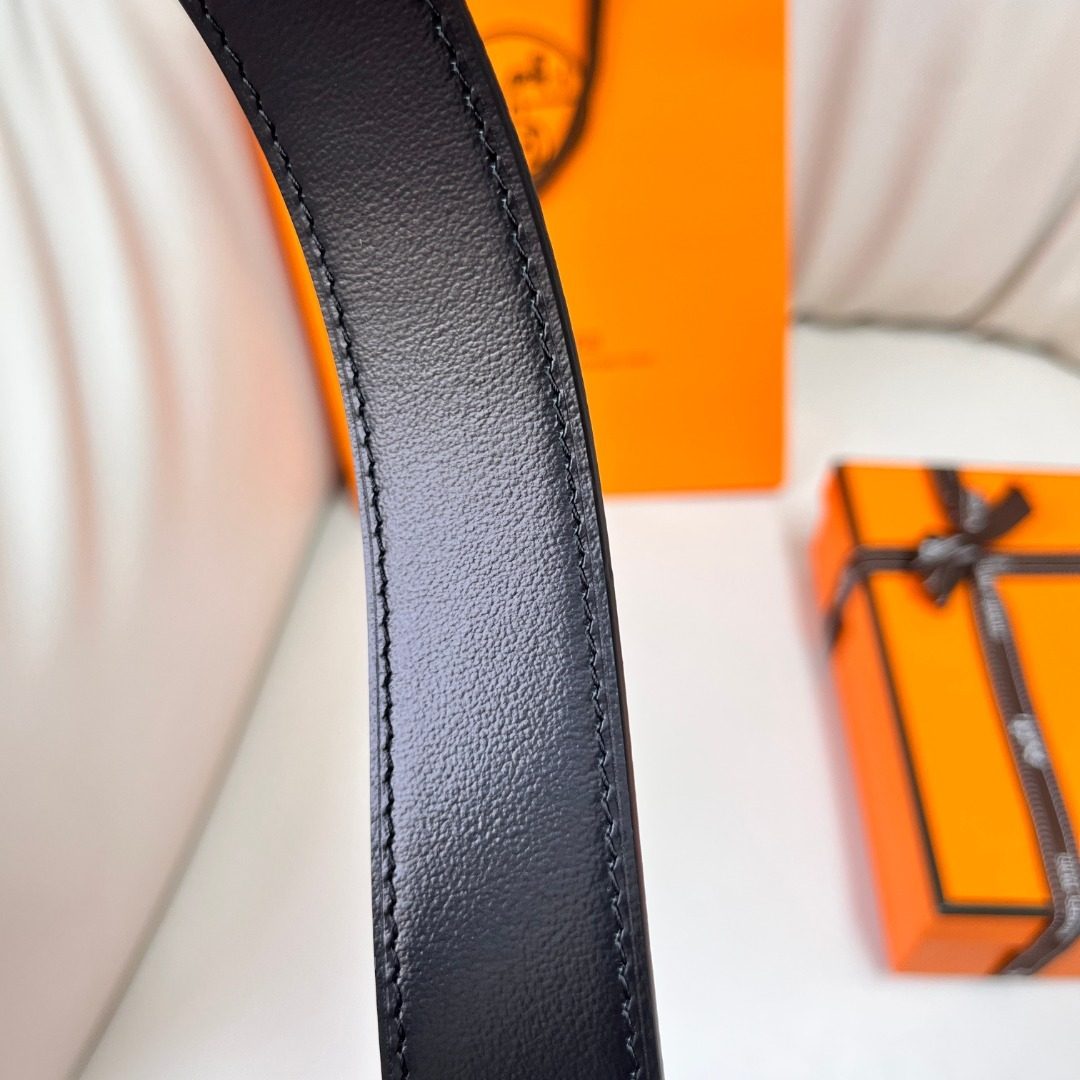 Hermès Reversible Leather Belt Orange