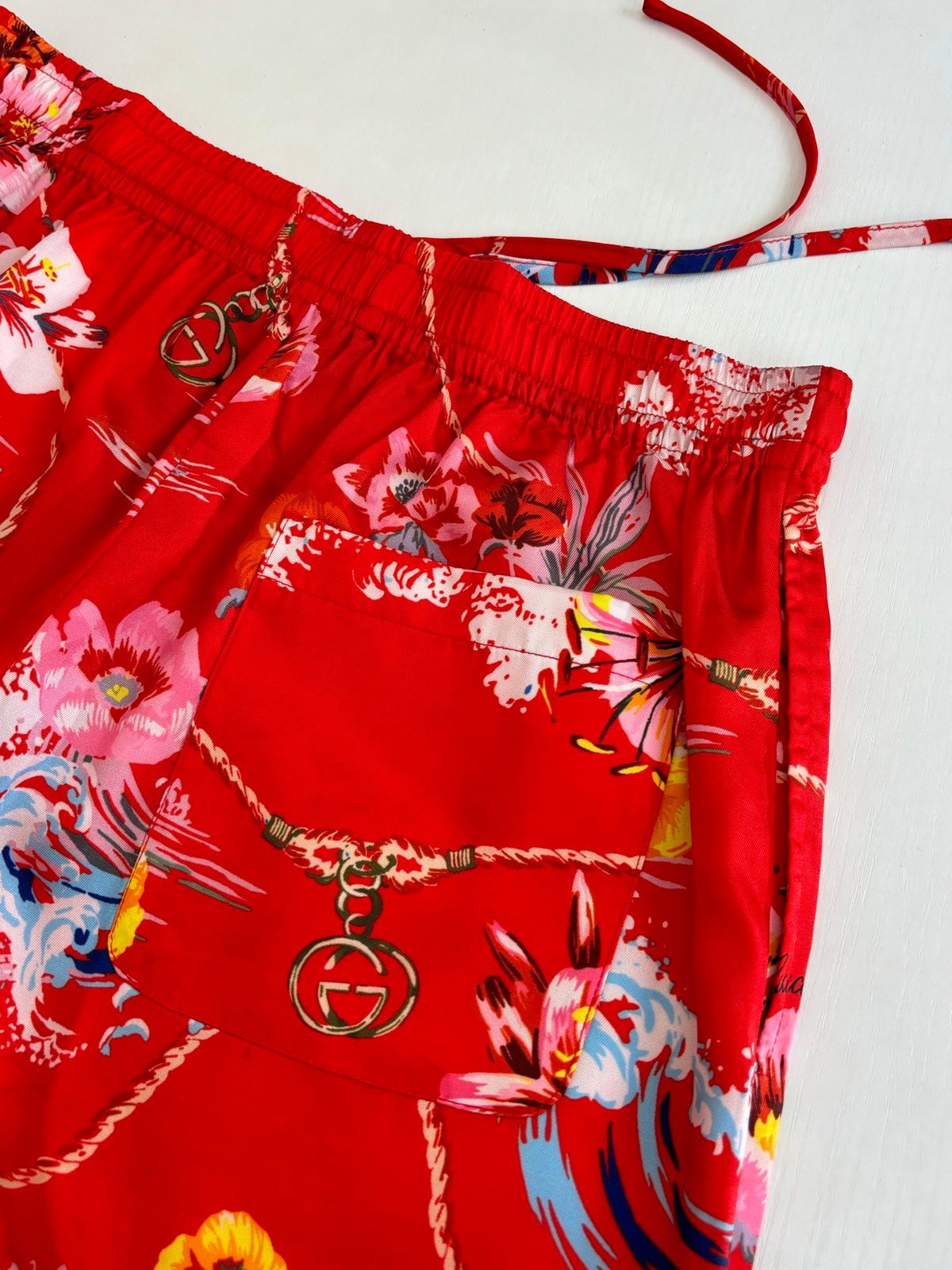 Gucci Floral Print Swim Shorts Red