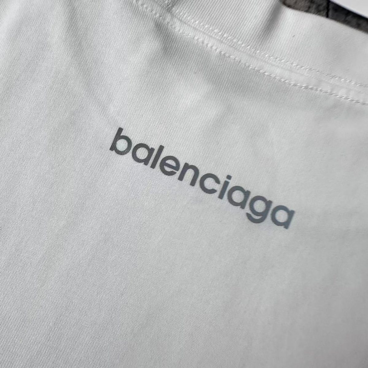 Balenciaga Reflective Logo Short Sleeve T-Shirt