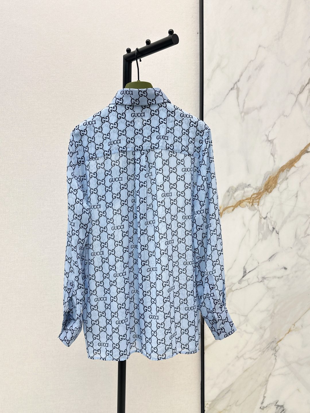 Gucci GG Monogram Long-Sleeve Shirt