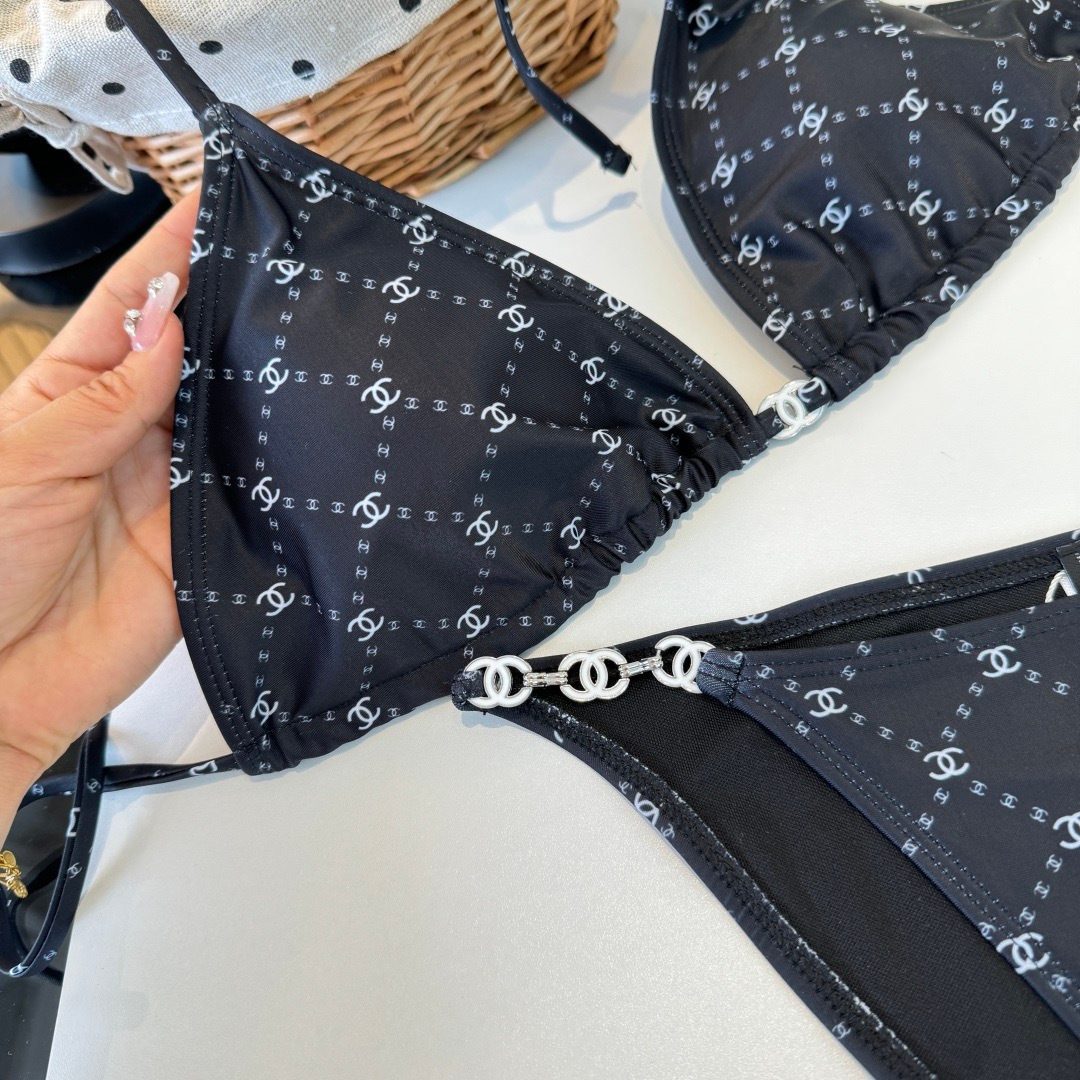 Chanel CC Monogram Bikini Set