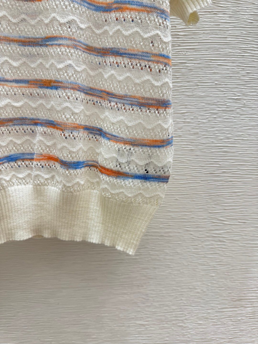 Miu Miu Striped Knit Polo Shirt