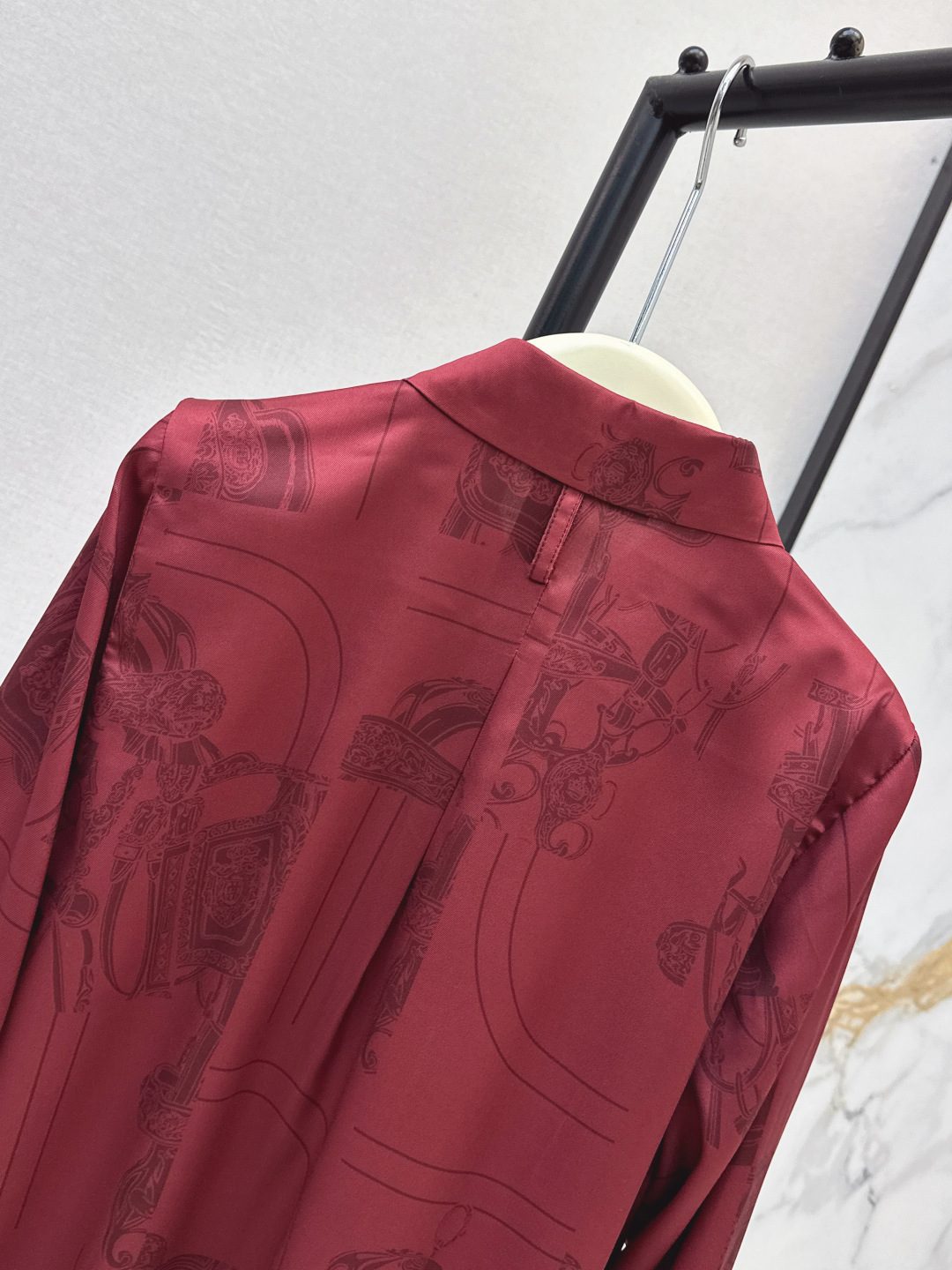 Hermès Silk Twill Baroque Print Shirt
